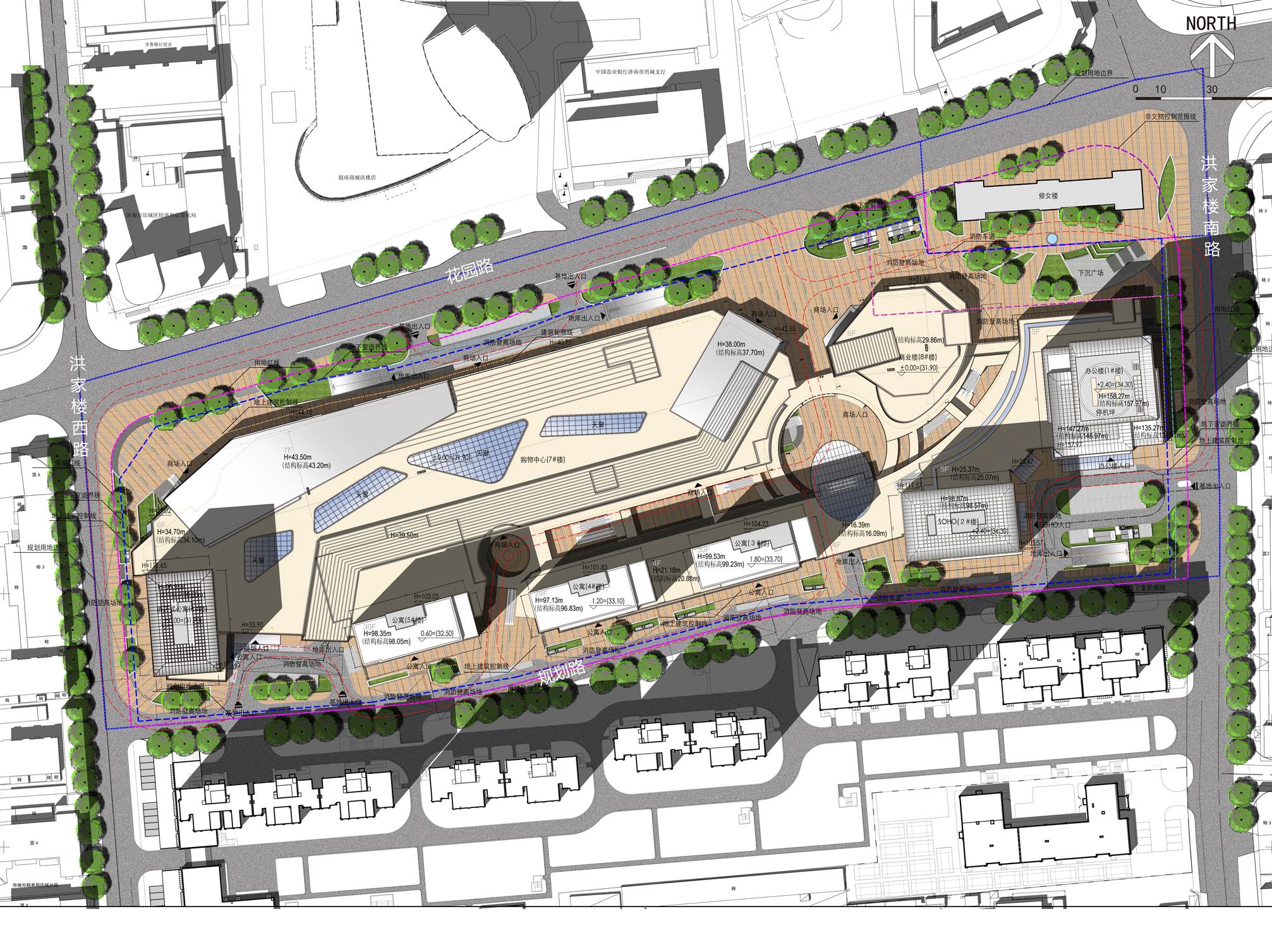 济南城市综合体设计_商业新地标_聚隆广场 - 天华建筑设计公司官网